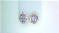 Ohrringe Sommer Dame Contorno Pietre in Gelbgold Ametista CLIP AME ZIRC P $/C - CLIP AME ZIRC P $/C